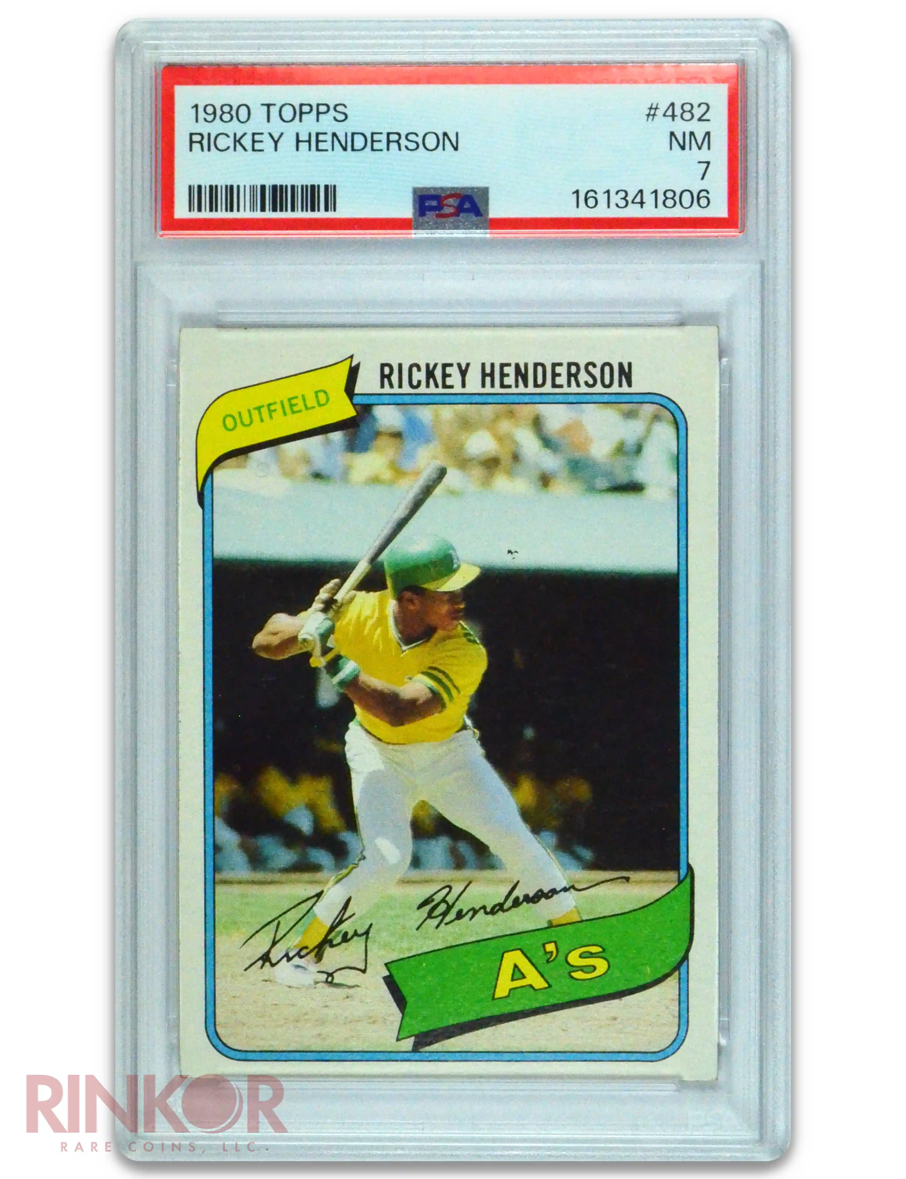 1980 Topps Rickey Henderson #482 PSA NM 7