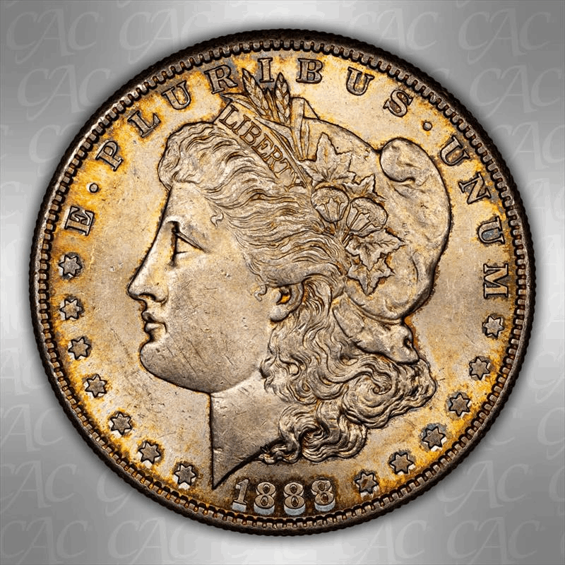 1888-S $1 CACG MS 62