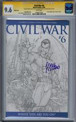 Civil War #6 CGC Signature Series 9.6 (Marvel, 2006) Signed by Mark Millar & Michael Turner 