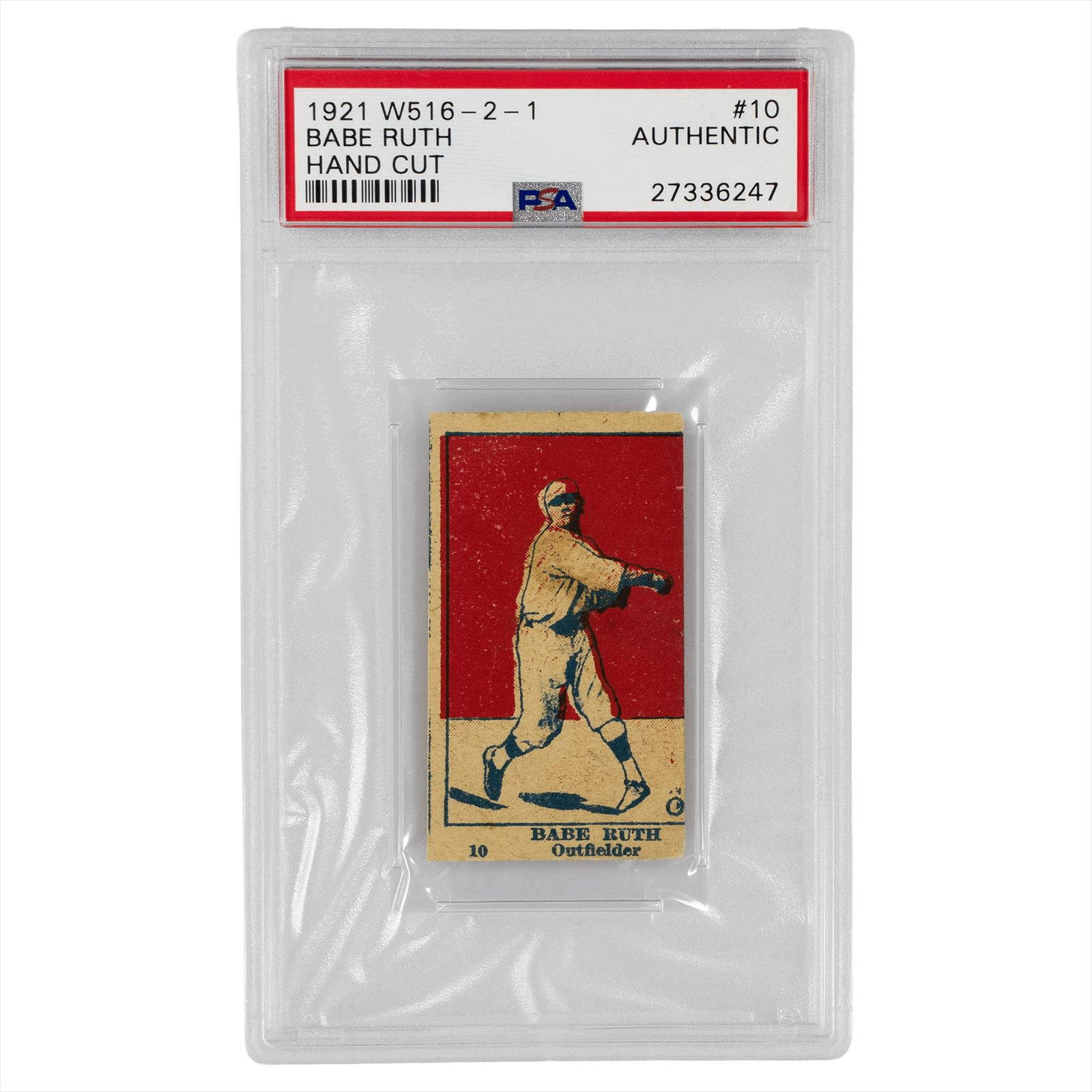 1921 W516-2-1 Babe Ruth Hand Cut #10 PSA  AUTHENTIC