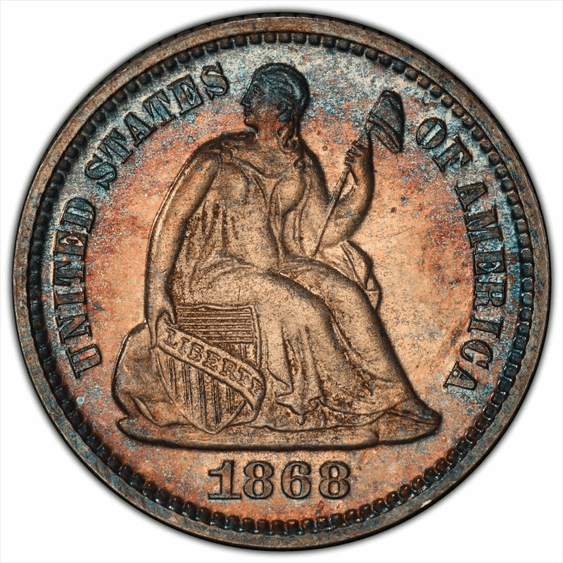 1868 H10C PCGS PR 66 CAC