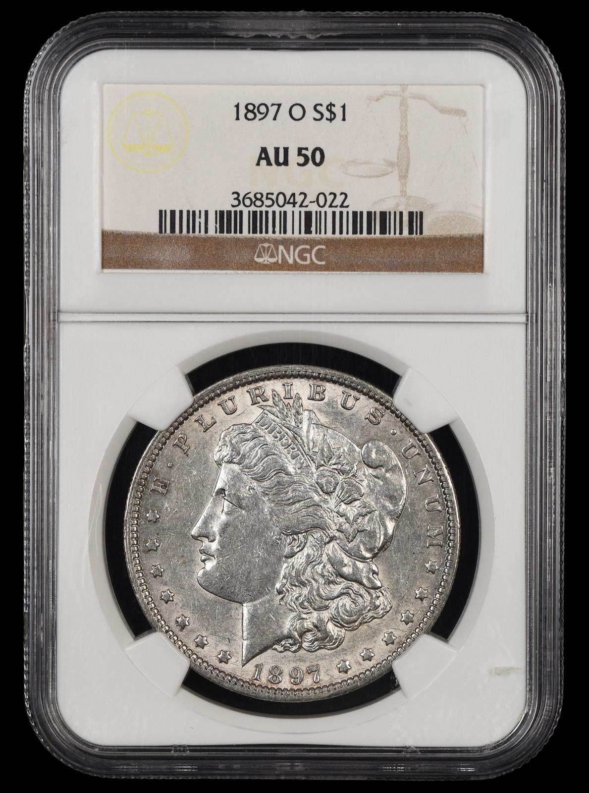 1897 O $1 NGC AU-50