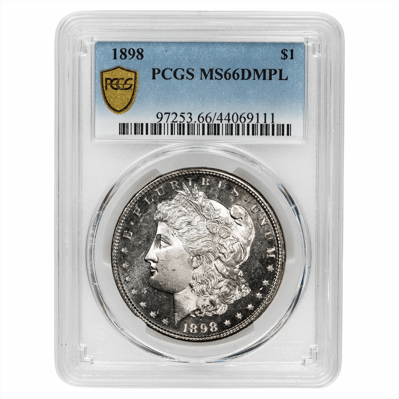 1898 Morgan Dollar $1 PCGS MS 66 DMPL