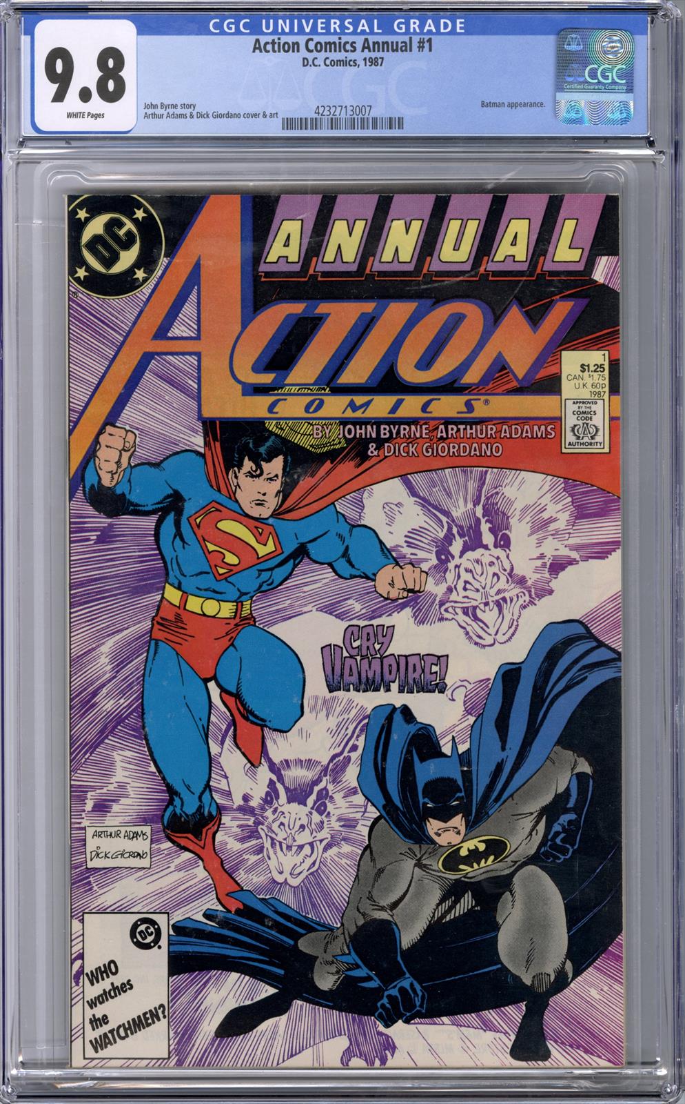 Action Comics Annual #1 DC Comics 1987 CGC 9.8