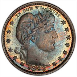 1892 25C PCGS MS 67+ CAC