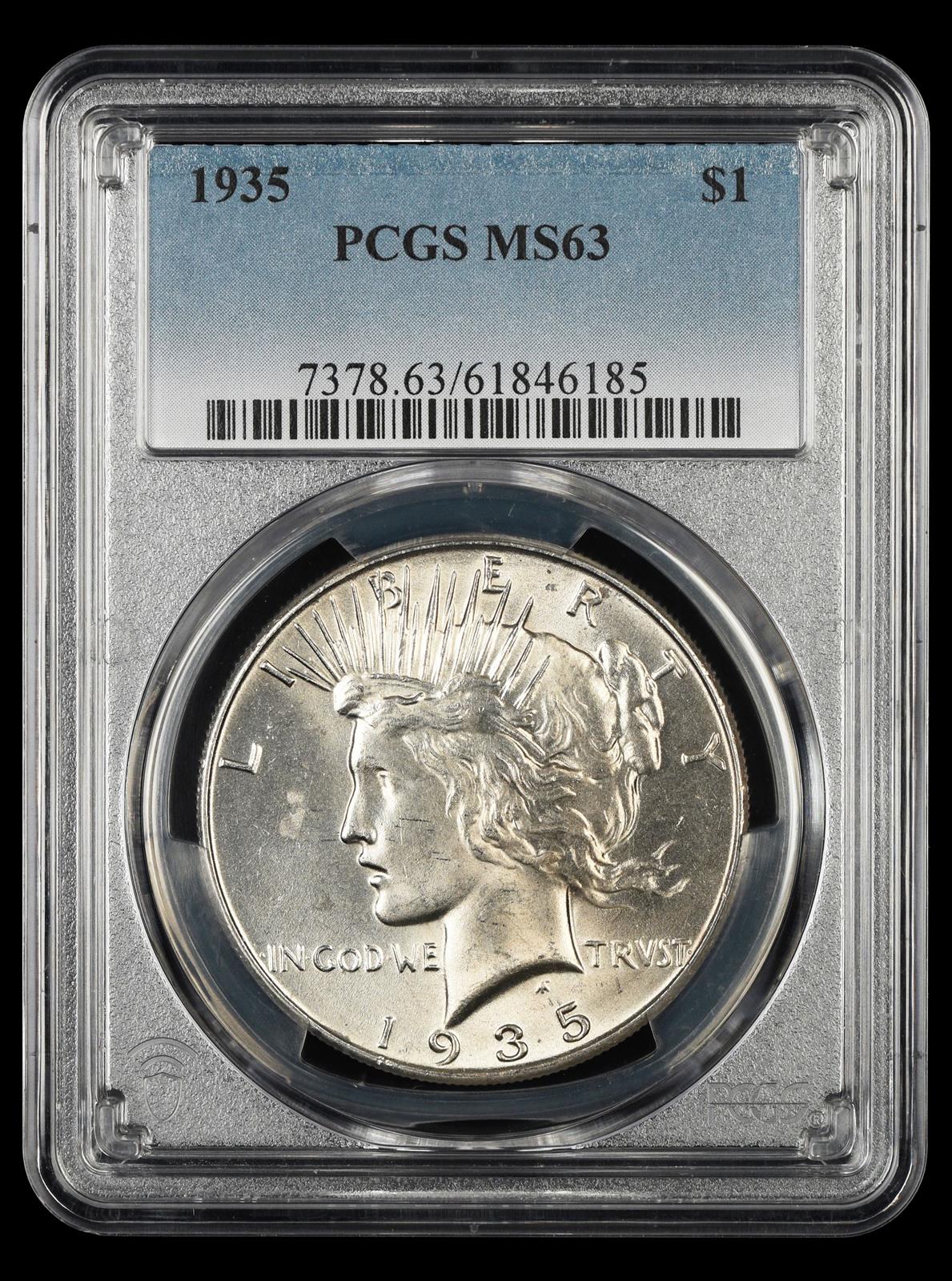 1935 $1 PCGS MS 63