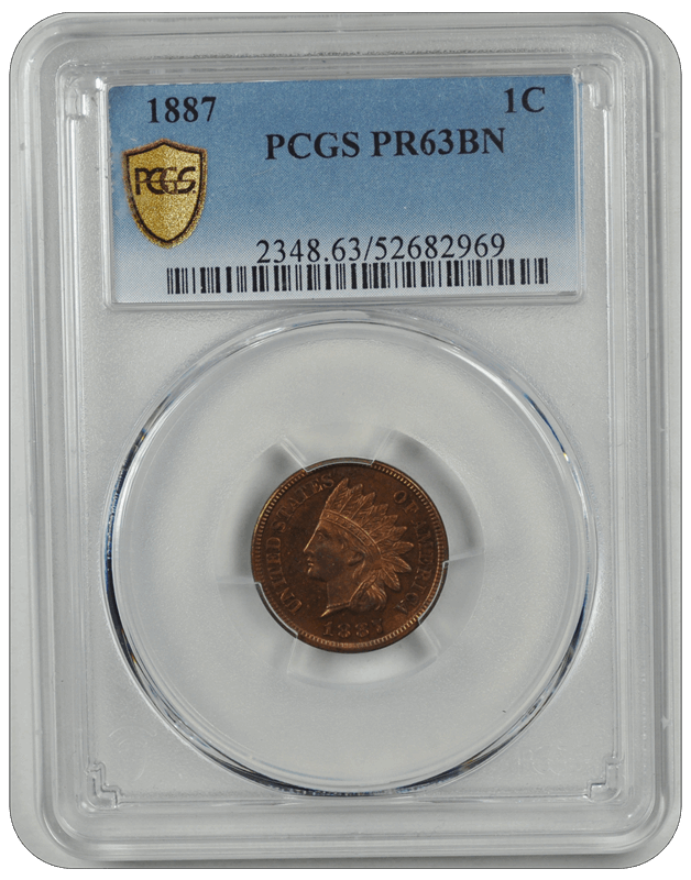 1887 Indian Head PCGS BN 63