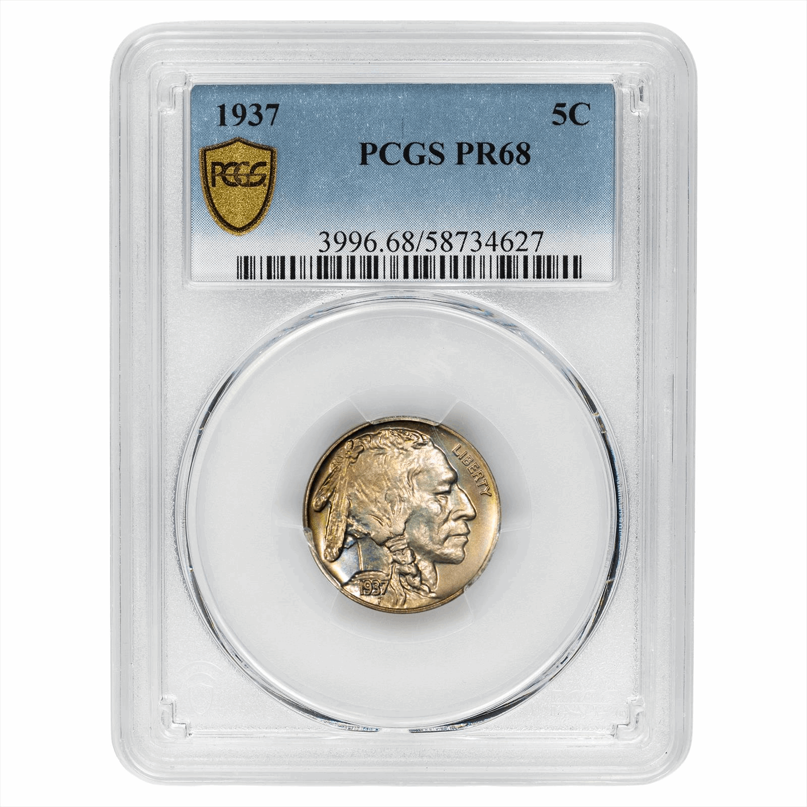 1937 Buffalo Nickel 5C PCGS PR 68