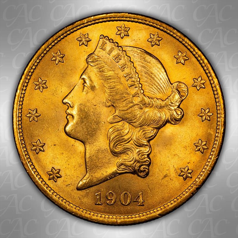 1904 $20 CACG MS 65 