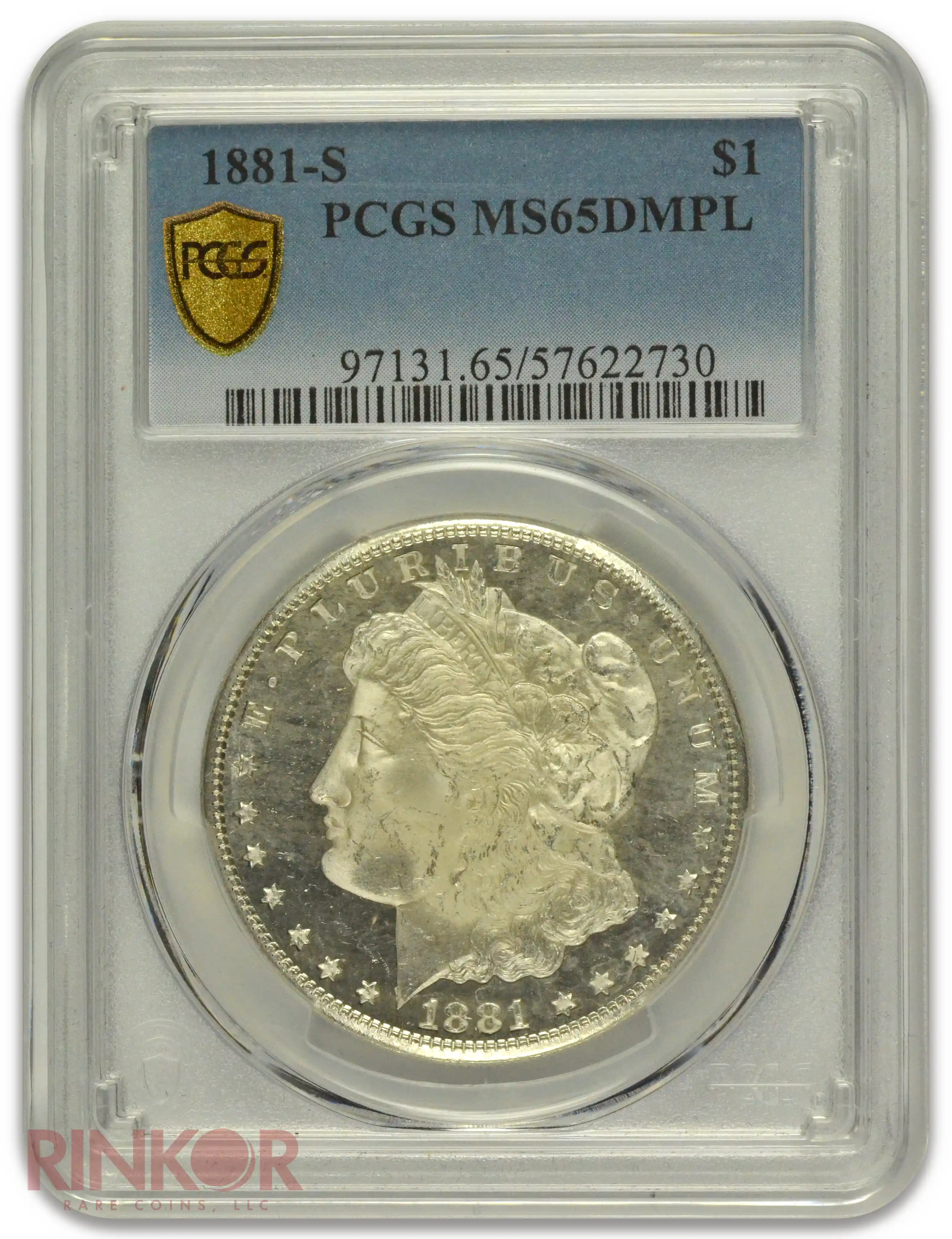 1881-S $1 Morgan Dollar PCGS MS 65 DMPL 