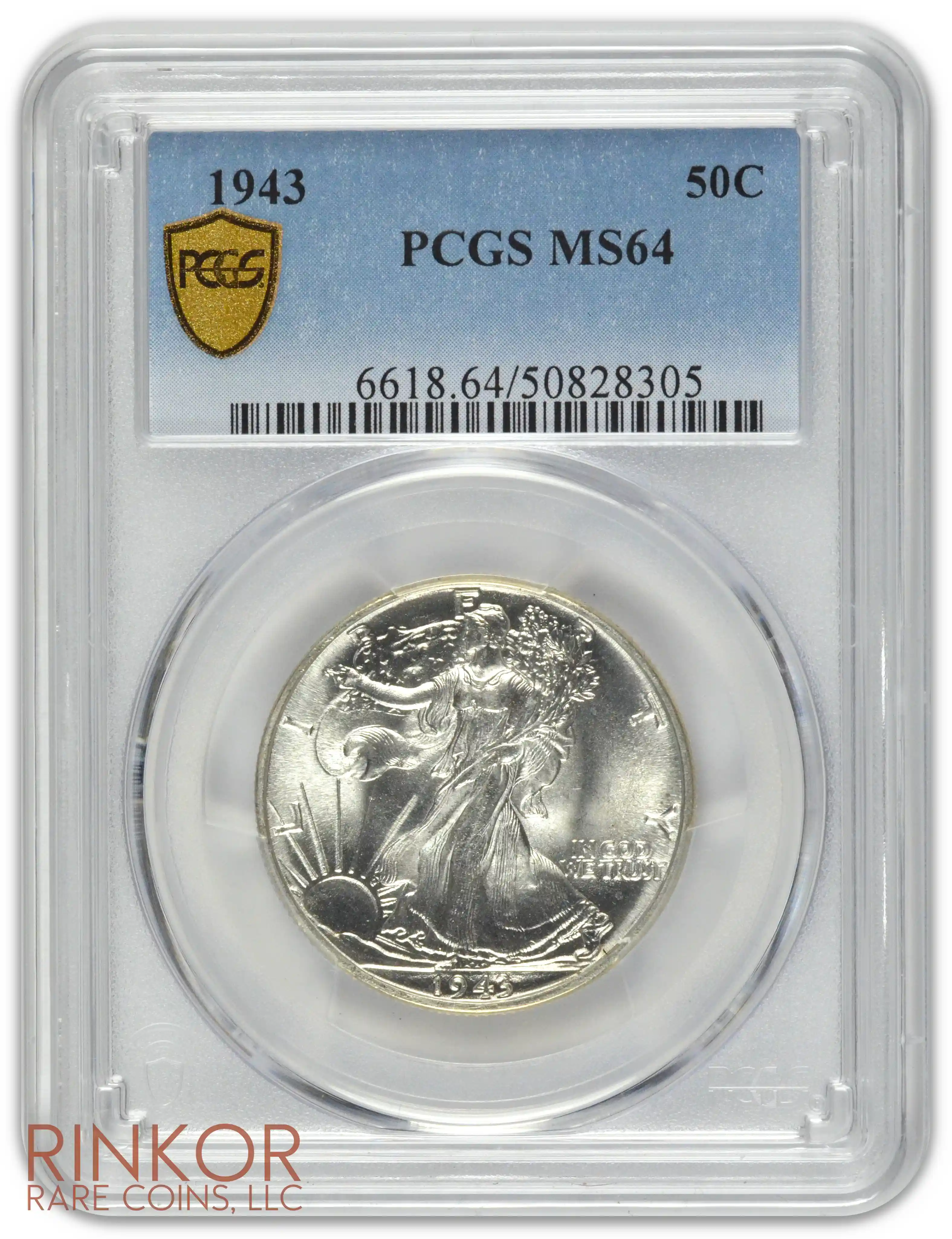 1943 Walking Liberty PCGS MS 64