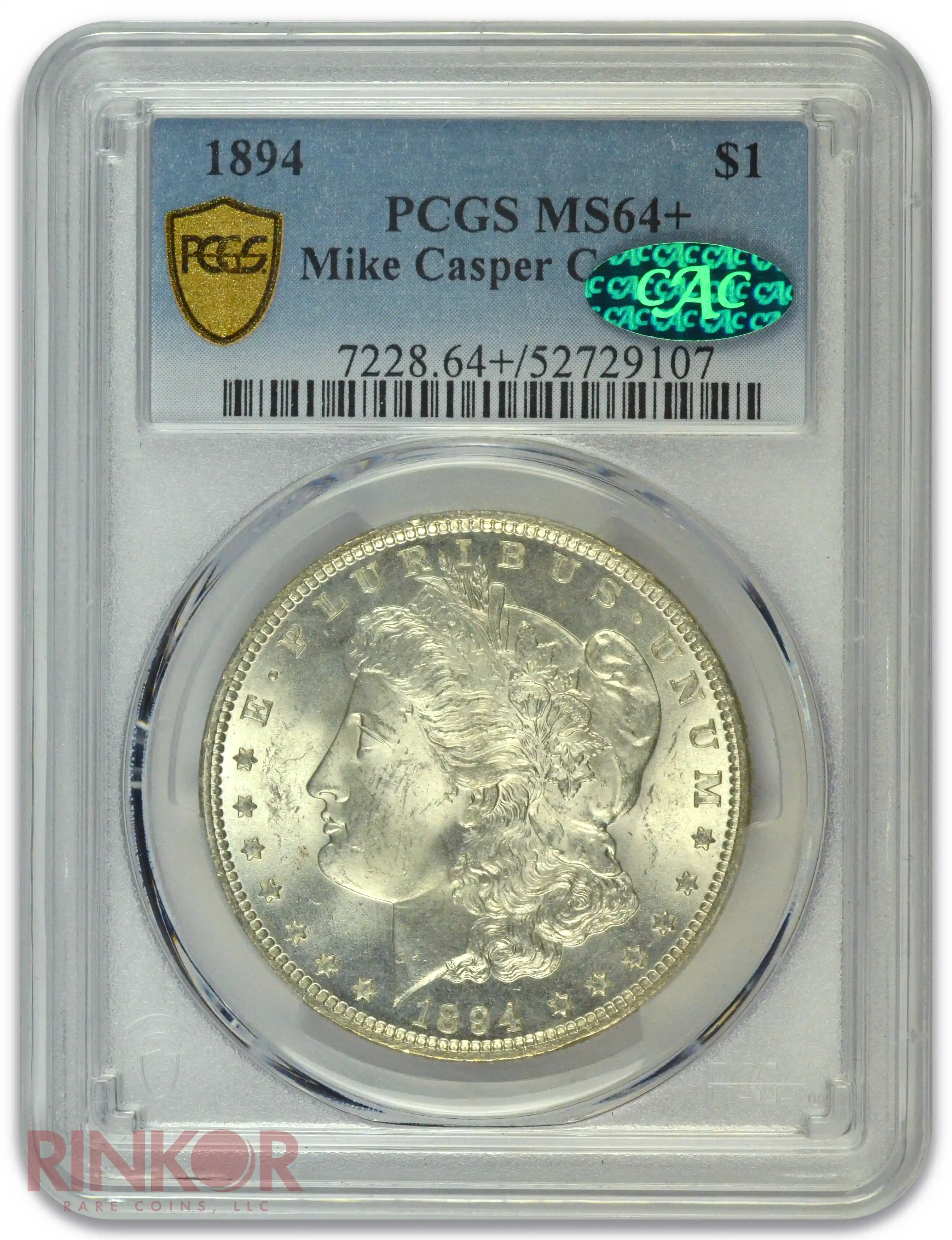 1894 $1 Morgan Dollar PCGS MS 64+ CAC