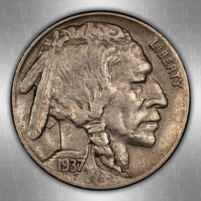 1937-D 3 Legs 5C CACG XF 40 