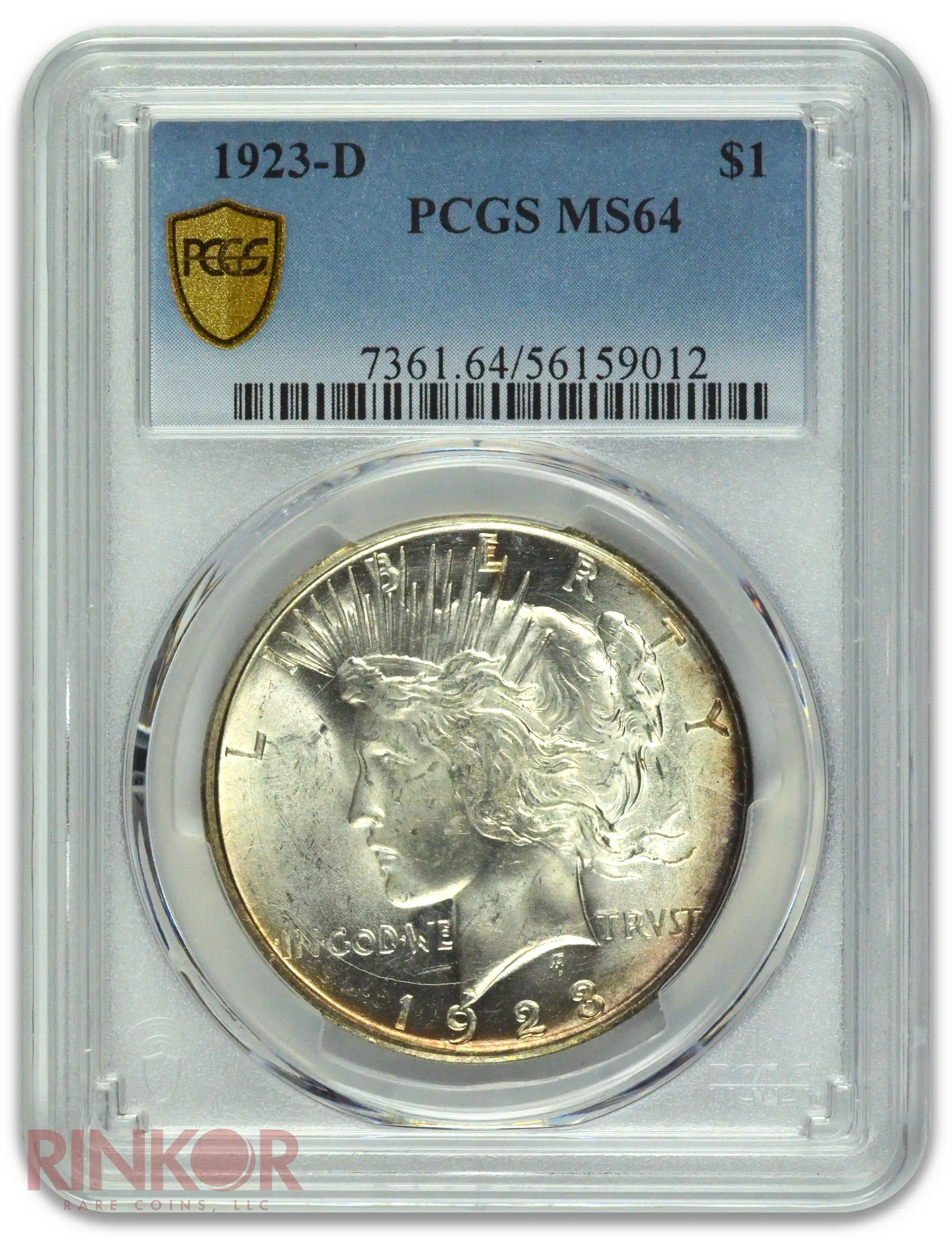 1923-D $1 Peace Dollar PCGS MS 64