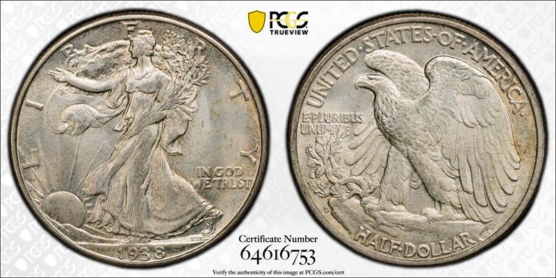 1938-D 50C PCGS MS 65 CAC