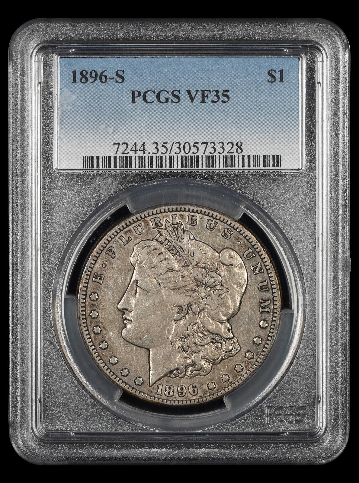 1896-S $1 PCGS VF-35