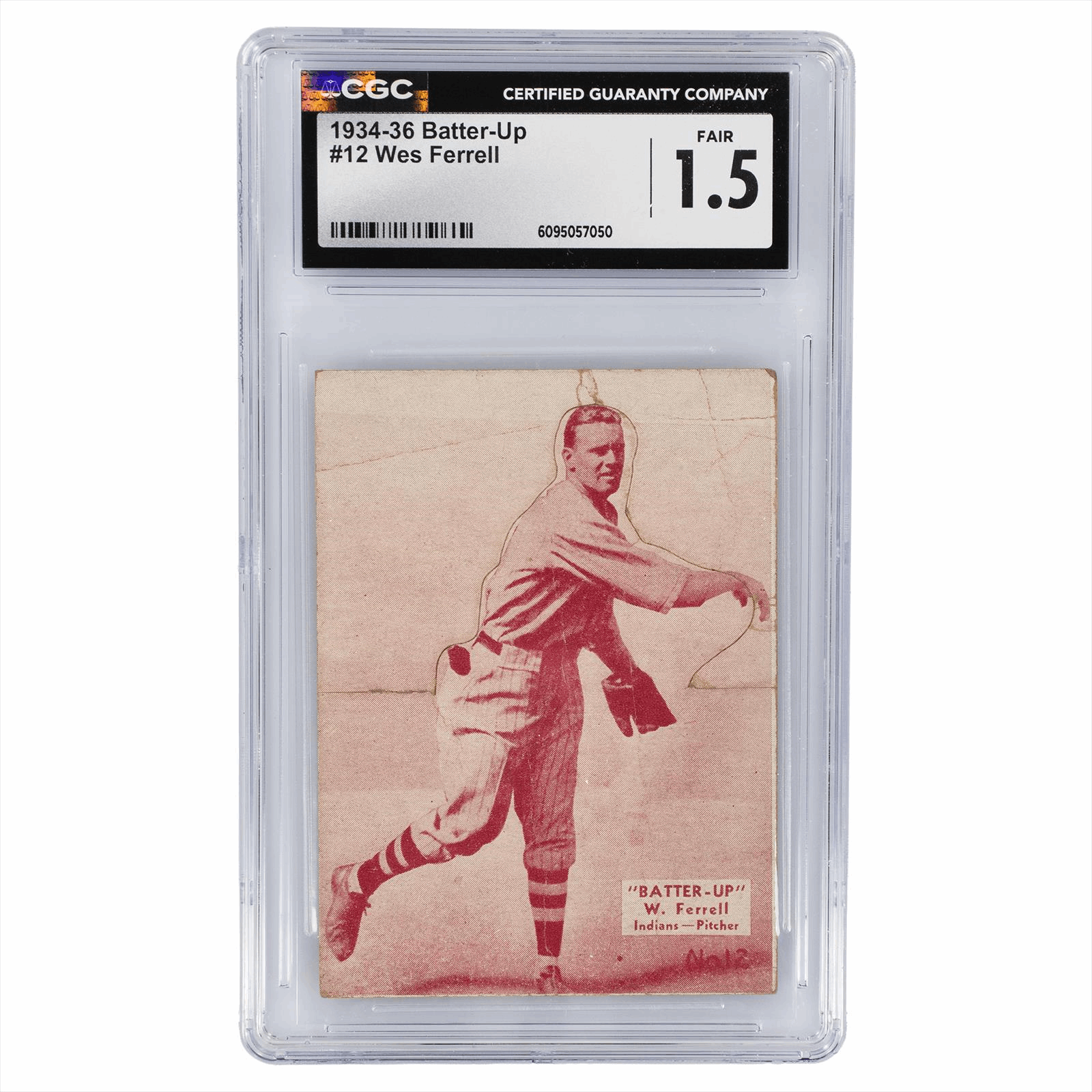 1934-36 Batter-Up Wes Ferrell #12 CGC Fair 1.5