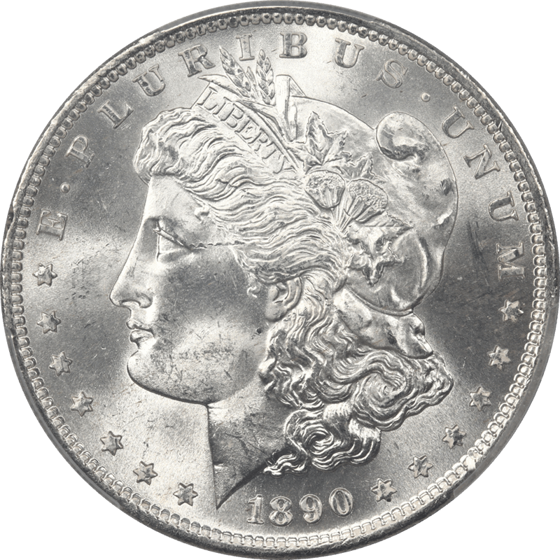1890-S Morgan Silver Dollar $1 PCGS MS64 CAC- Nice Lustrous White Coin