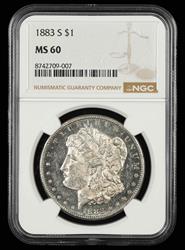 1883 S $1 NGC MS 60