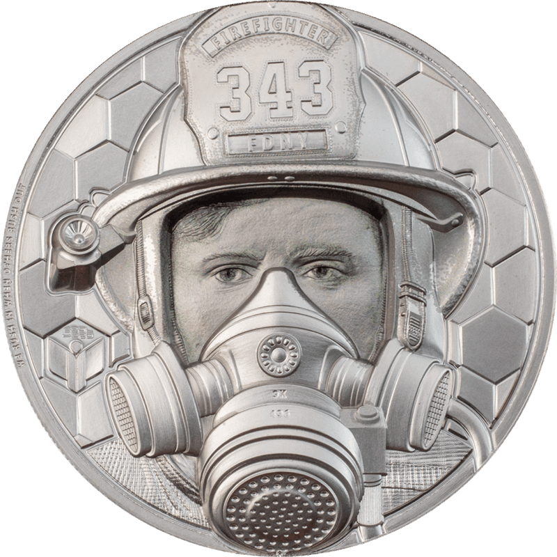 2021 Real Heroes Series -Firefighter 1oz Platinum Edition- 