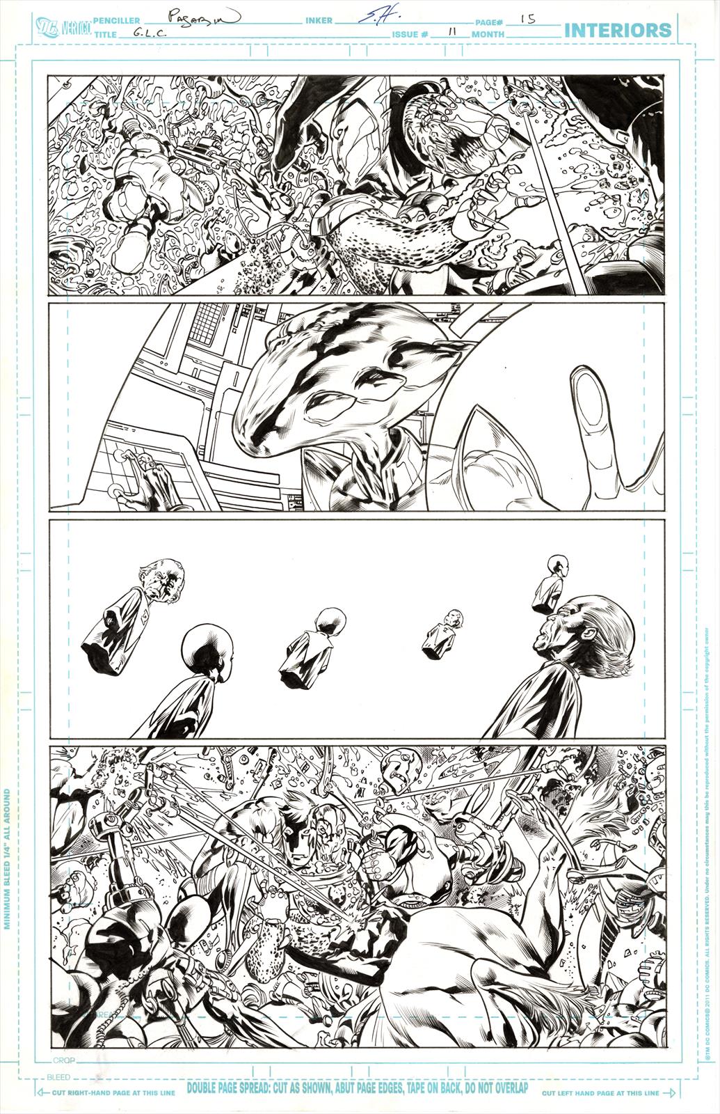 Green Lantern Corps #11 Page 15 Artist:  Fernando Pasarin (Penciller) ,  Scott Hanna (Inker) Media Type: Pen and Ink Art Type: Interior Page 