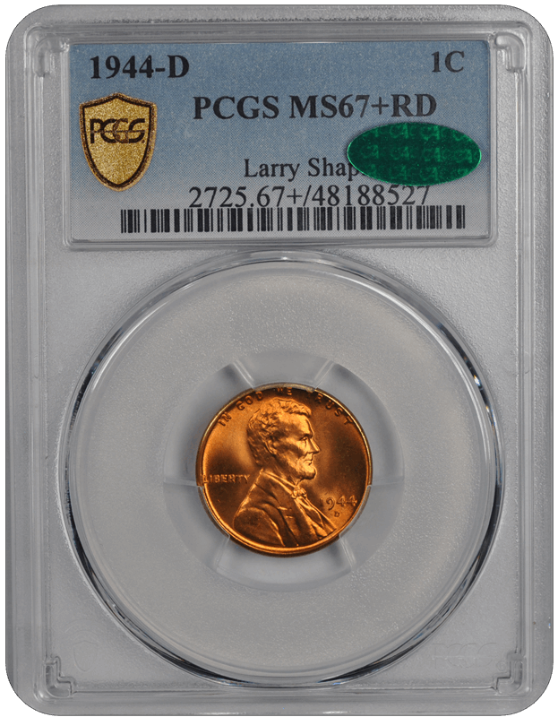 1944-D Lincoln PCGS  MS 67+ RD