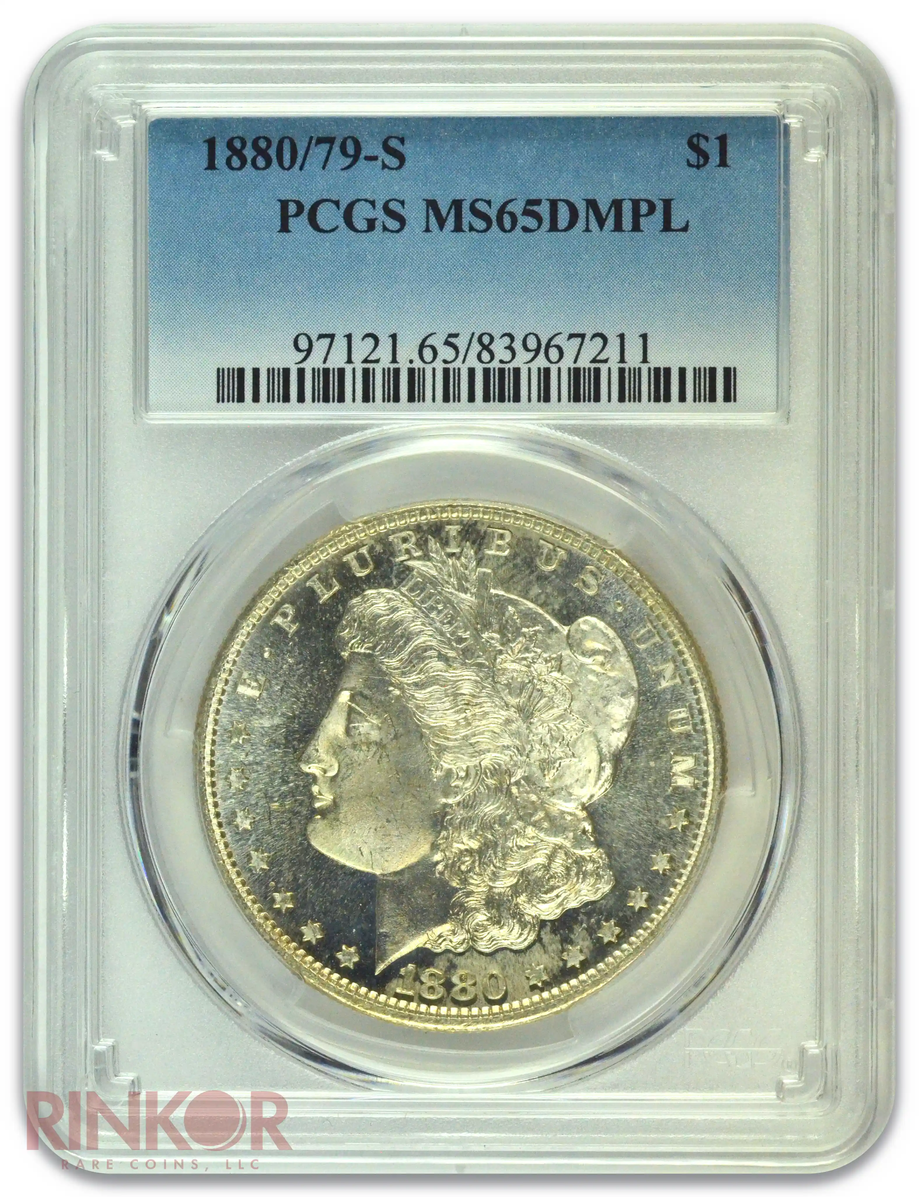 1880/79-S $1 Morgan Dollar PCGS MS 65 DMPL