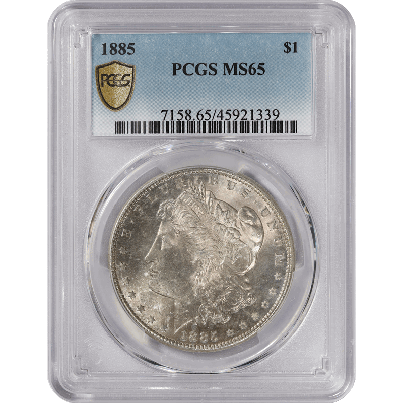 1885 $1 Morgan Silver Dollar - PCGS MS65 - Nice Toning