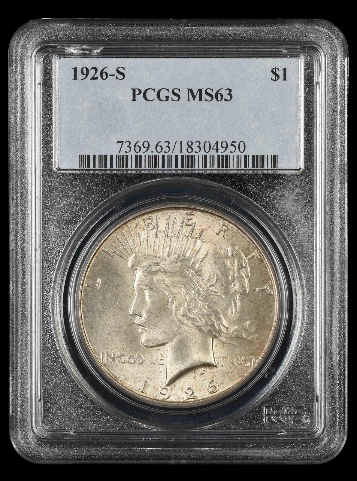 1926-S $1 PCGS MS 63