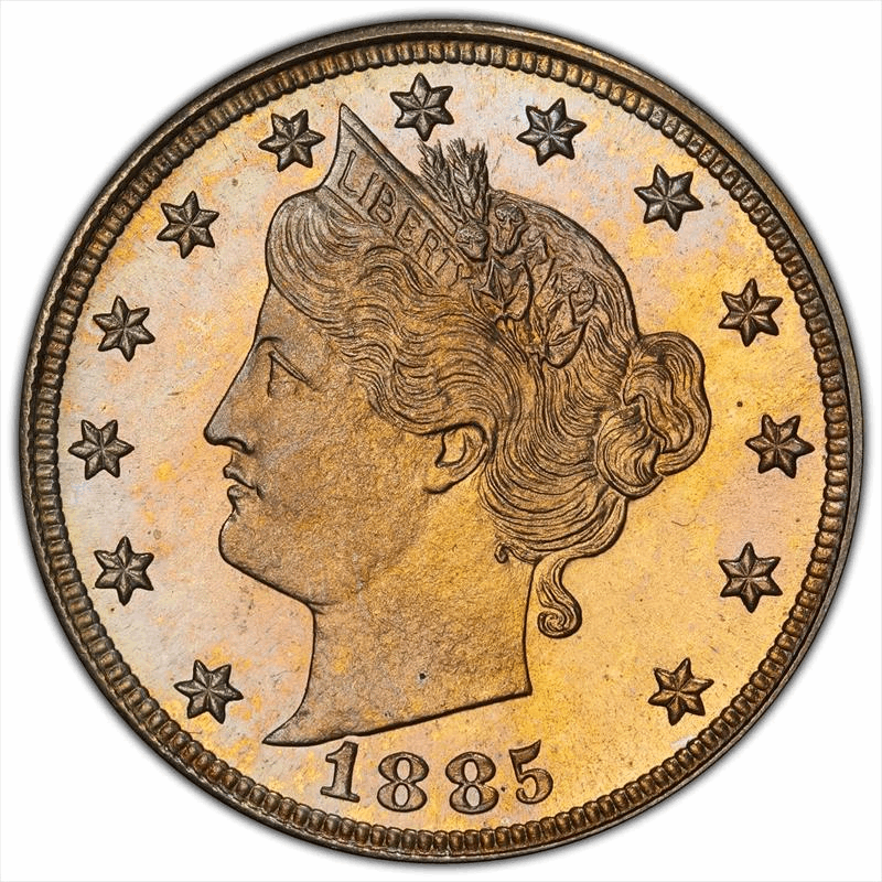 1885 5C PCGS PR 66 CAC