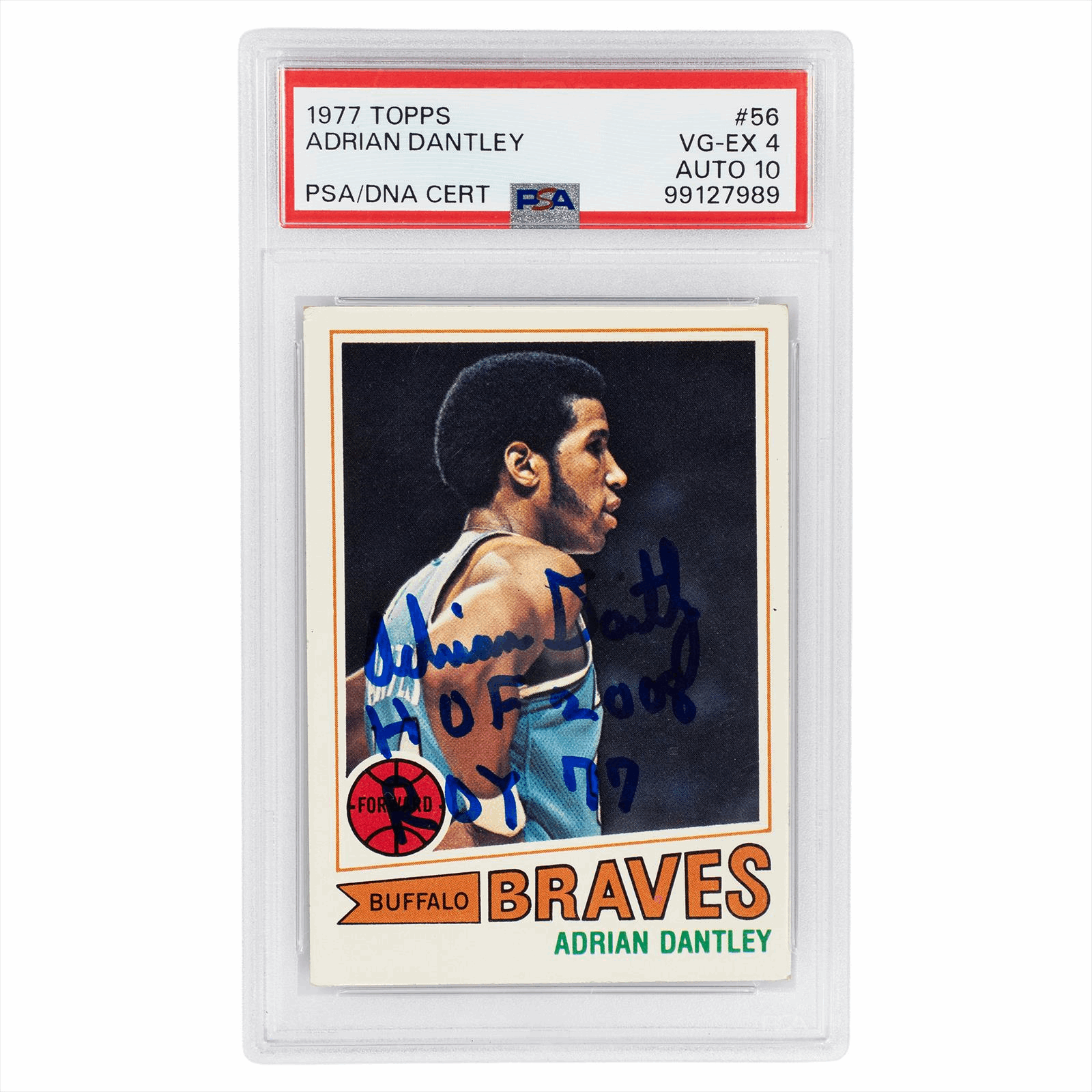 1977 Topps Adrian Dantley #56 PSA VG-EX 4 AUTO 10  Cert #99127989