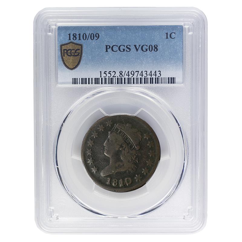 1810/09 Classic Head Half Dollar, 50C PCGS VG 08