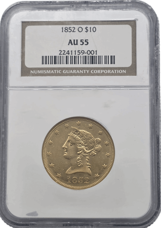 1852-O Liberty Head NGC AU55