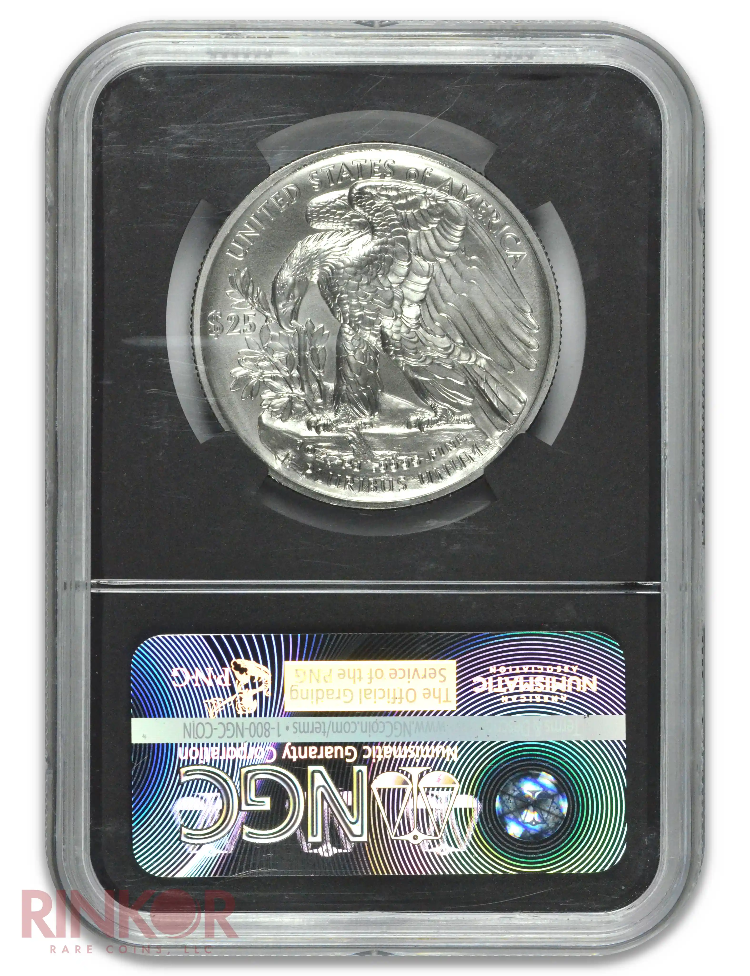 2017 Eagle High Relief Pd$25 NGC MS 70