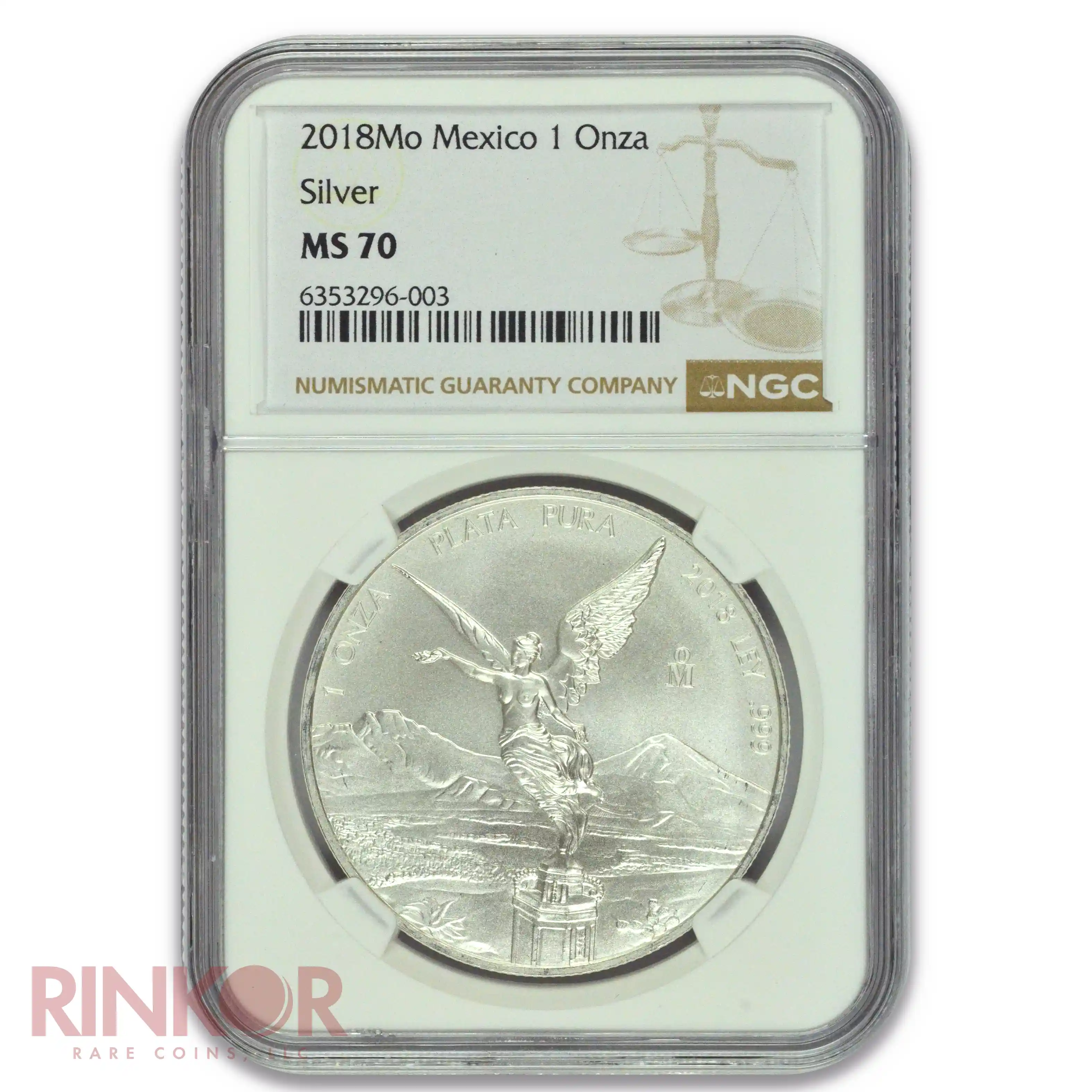 2018 Mo Mexico 1oz Silver Onza NGC MS 70