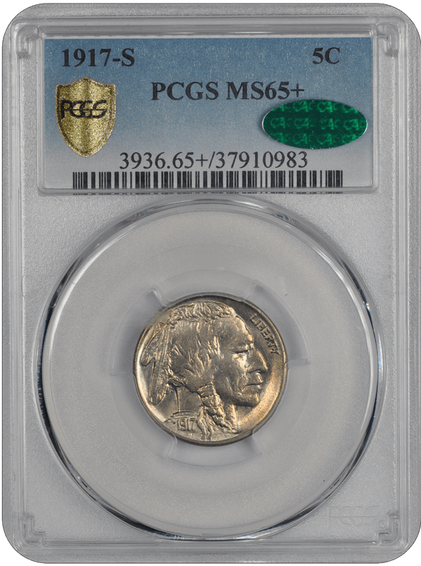 1917-S Buffalo PCGS CAC MS 65+