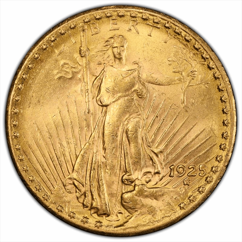 1925-S $20 PCGS MS 62 CAC