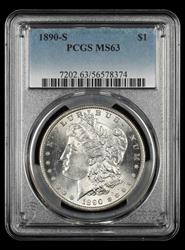 1890 S $1 PCGS  MS63