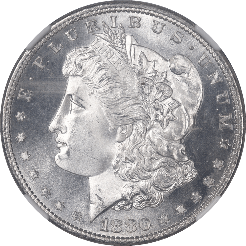 1880-S Morgan Silver Dollar $1 NGC MS 67+ CAC - Lustrous, White Coin