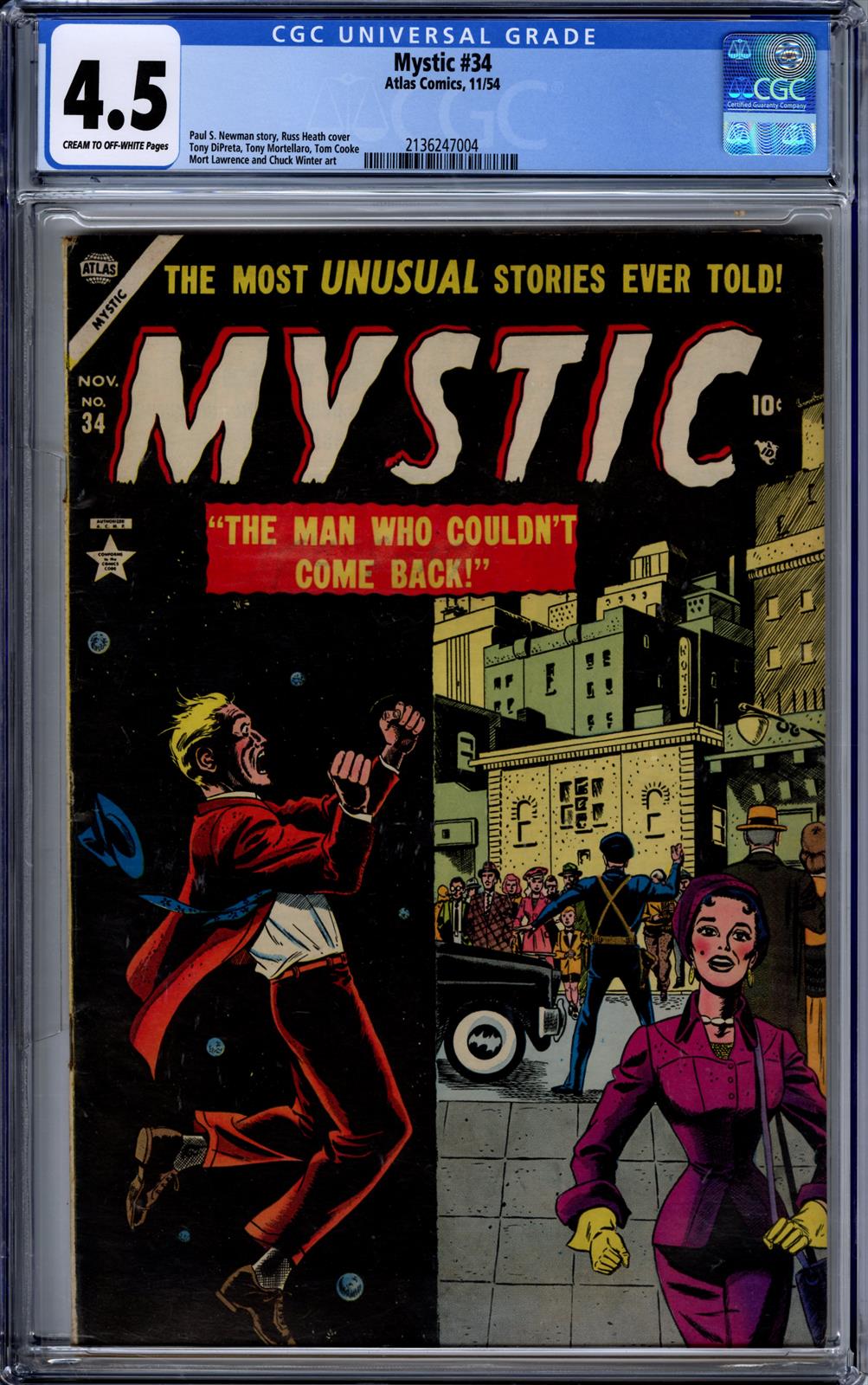 Mystic #34 CGC 4.5 (Atlas Comics, 1954) 