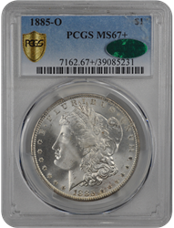 1885-O $1 Morgan Dollar PCGS  (CAC) #3515-6 MS67+