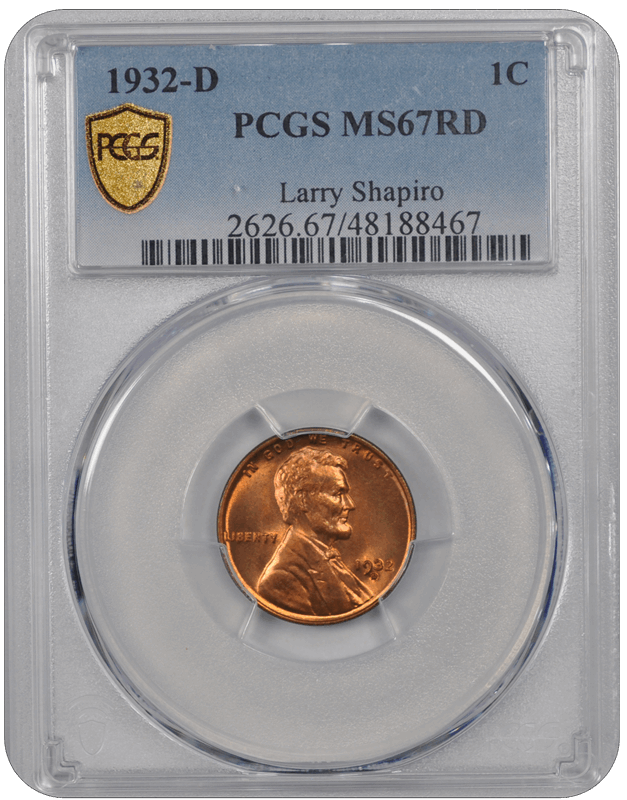 1932-D Lincoln PCGS RD 67