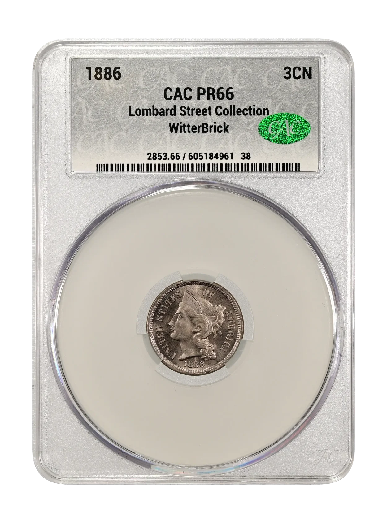 1886 3CN CAC PR 66 WitterBrick