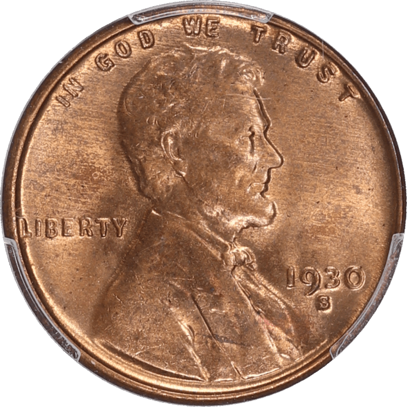 1930-S Lincoln Cent 1c, PCGS MS65RD - Lustrous, PQ+