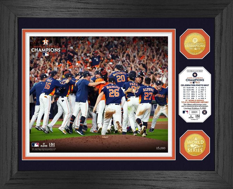 Houston Astros 2022 World Series Champions Celebration Bronze Coin and Photo Mint 