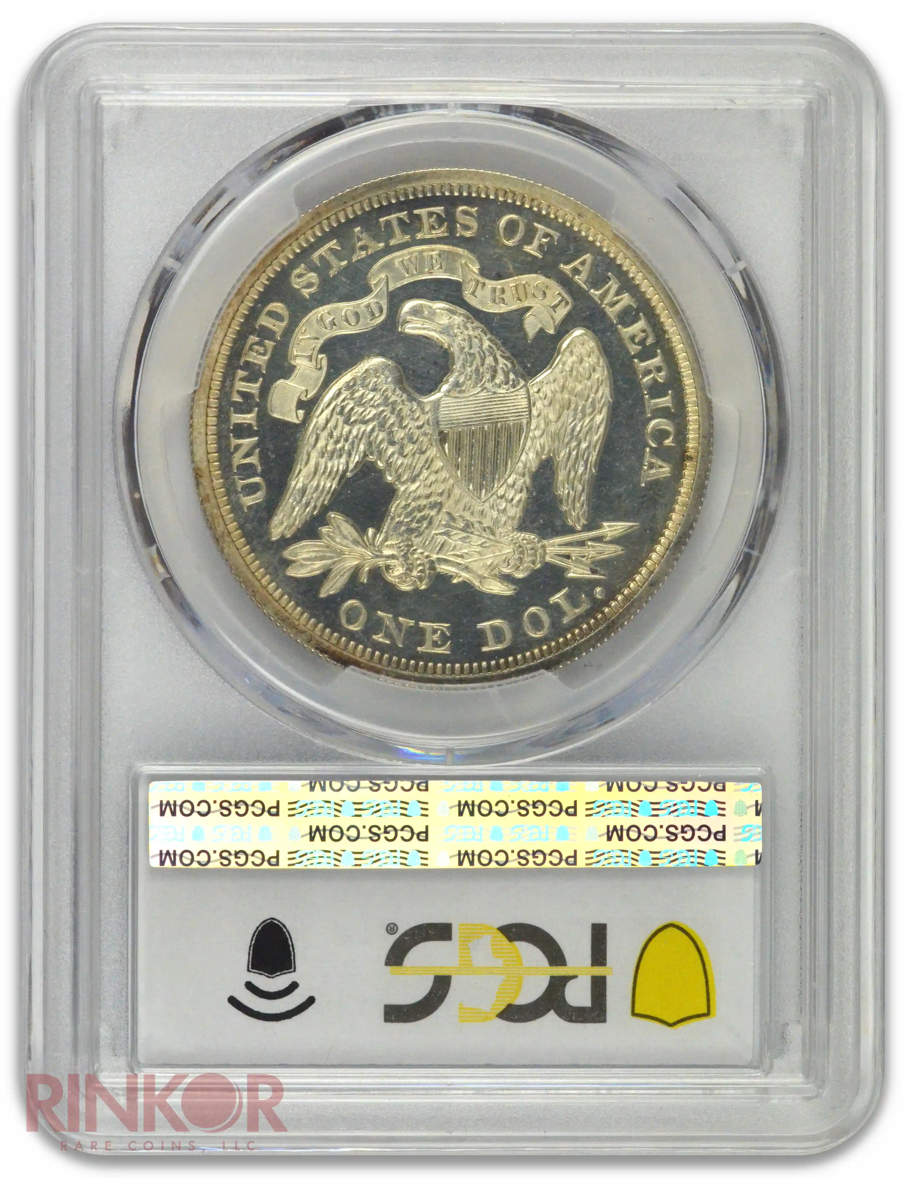 1872 $1 Seated Dollar PCGS PR 63