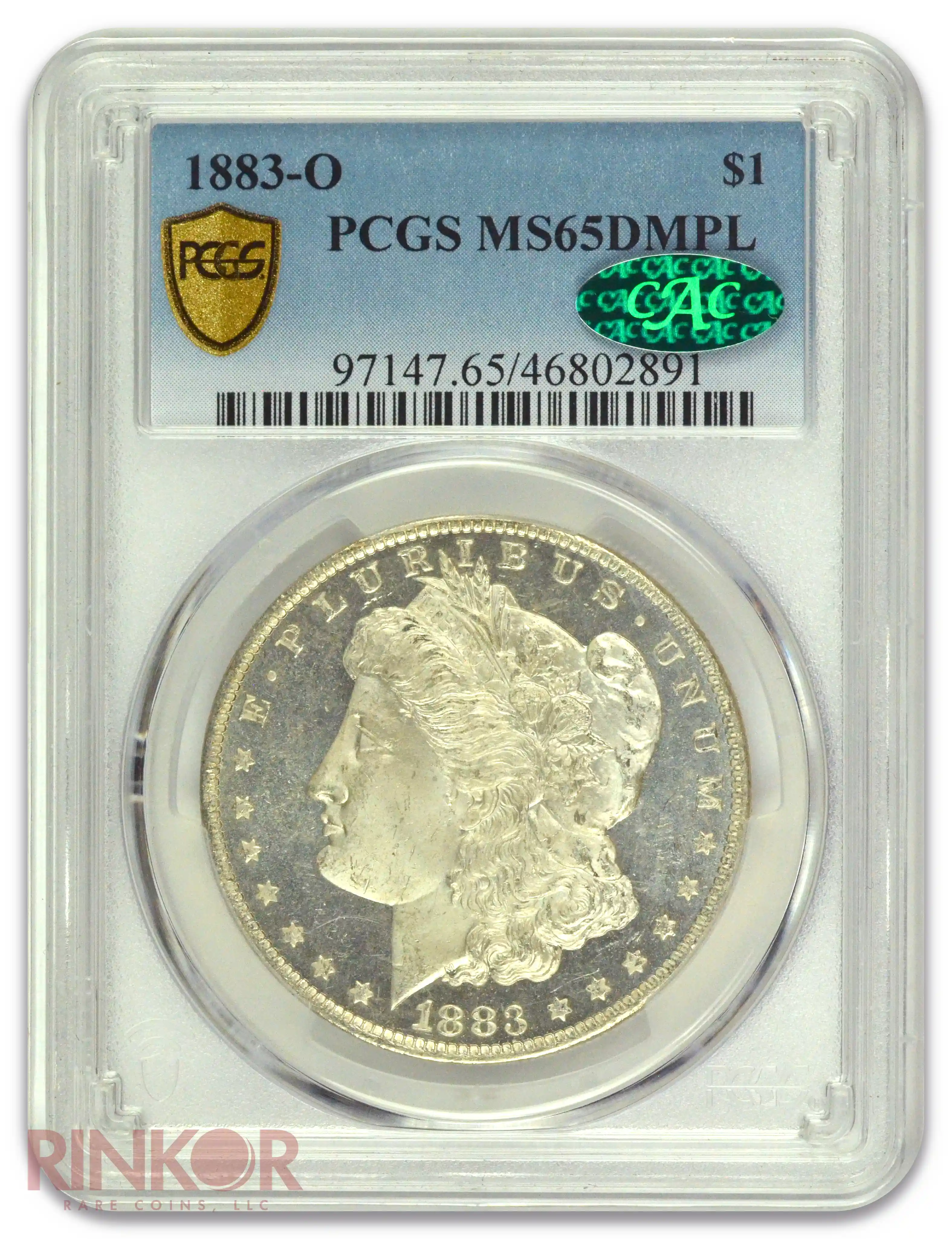 1883-O $1 Morgan Dollar PCGS MS 65 DMPL CAC