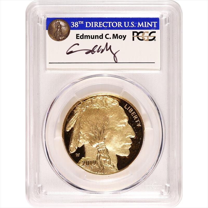 2019 W $50 American Gold Buffalo PCGS PR70 FDOI Moy Signature 