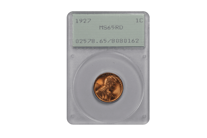 1927 1C Lincoln Cent - Type 1 Wheat Reverse PCGS  #3688-17 MS65RD