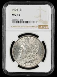 1903 $1 NGC  MS63